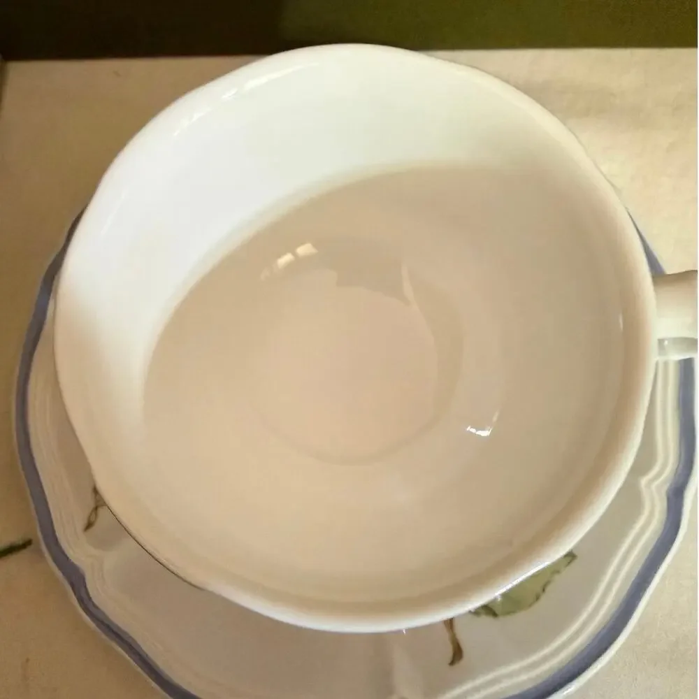 Villeroy & Boch Cottage Cup & Saucer • Cherry Motif • Germany